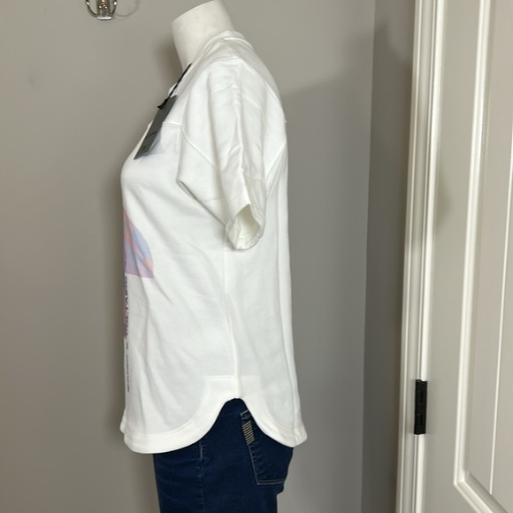 Zadig and Voltaire Bow Tshirt White short sleeve Terry Palmier print Top M NEW - Picture 8 of 13